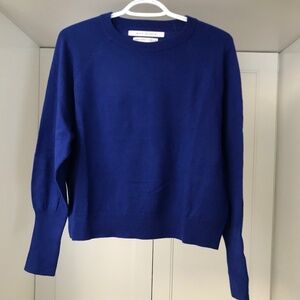 Max Studio Royal Blue 💯 % Extra fine Merino Wool Crew Neck Women’s Sweater US S
